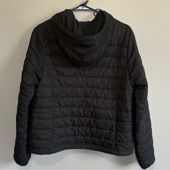 Girlfriend Collective Packable Puffer Jacket Hooded Black Womens Medium - Picture 2 of 10